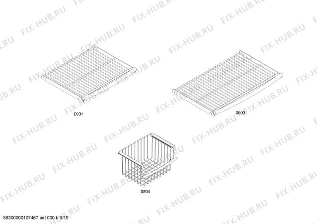 Схема №4 KBUDT4250A 42" SXS REFRIG (SS) DESIGNER HDL с изображением Зажим для посудомоечной машины Bosch 00601760